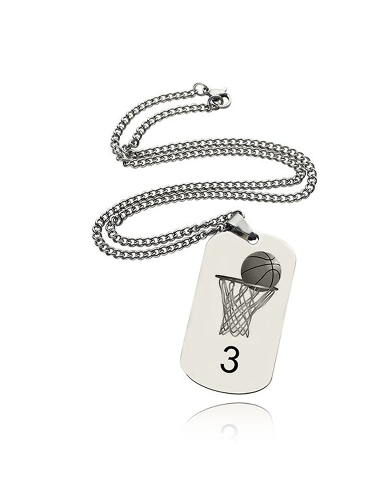 basketball dog tag necklace