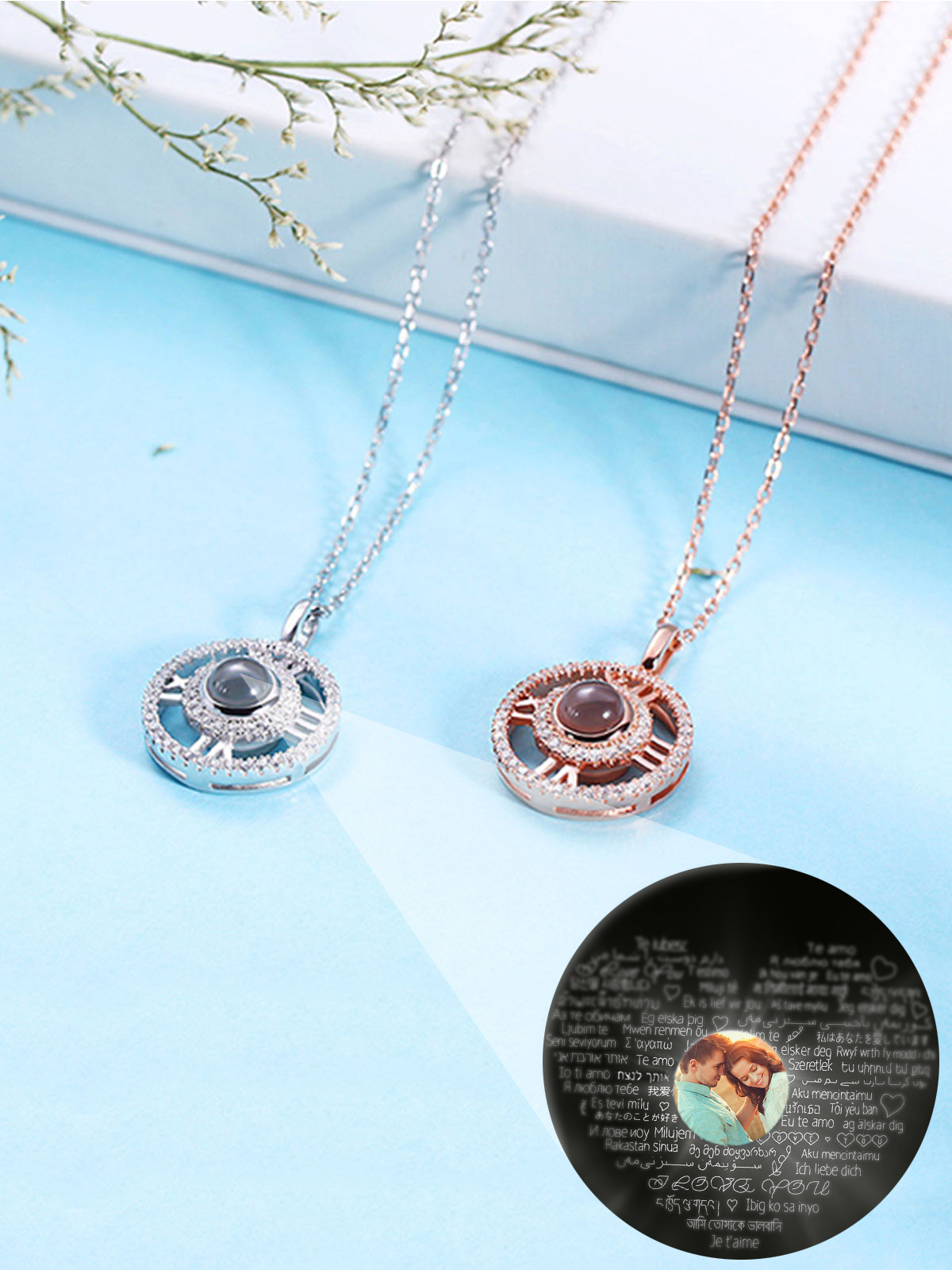 personalized photo necklace